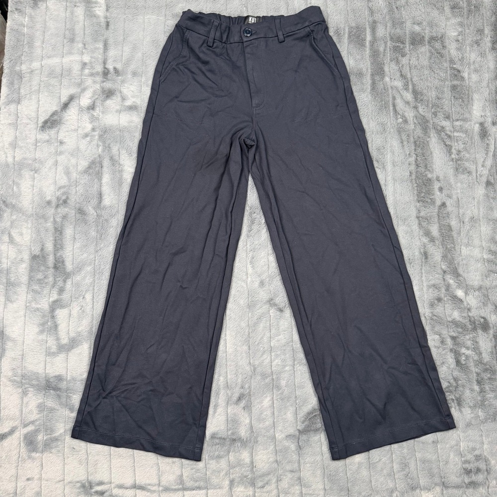 Kut from the Kloth Navy Blue Wide Leg Ponte Trousers Pants Size 6 SB43702L